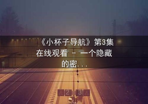 《小杯子导航》第3集在线观看 - 一个隐藏的密码,揭开惊天内幕