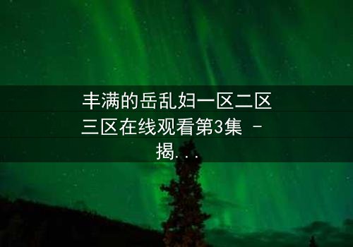 丰满的岳乱妇一区二区三区在线观看第3集 - 揭开禁忌之恋的隐秘风暴