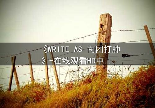 《WRITE AS 两团打肿》-在线观看HD中字-当写作成为战场,谁能全身而退?