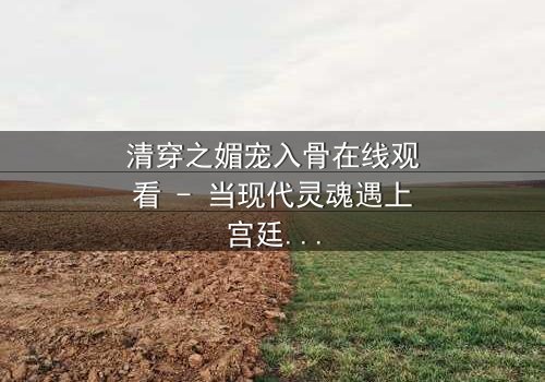 清穿之媚宠入骨在线观看 - 当现代灵魂遇上宫廷权谋,她如何以媚术俘获帝王心?