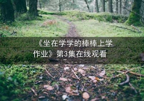 《坐在学学的棒棒上学作业》第3集在线观看 - 当秘密成为唯一的学习工具