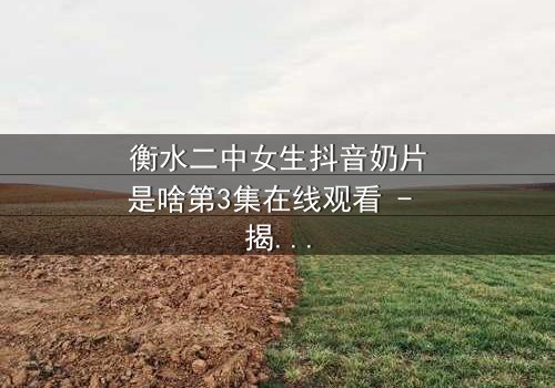 衡水二中女生抖音奶片是啥第3集在线观看 - 揭秘校园隐秘与青春风暴